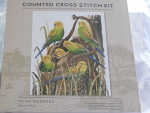 Fiona Jude Country Thread Cross Stitch Kit - Bush Budgies
